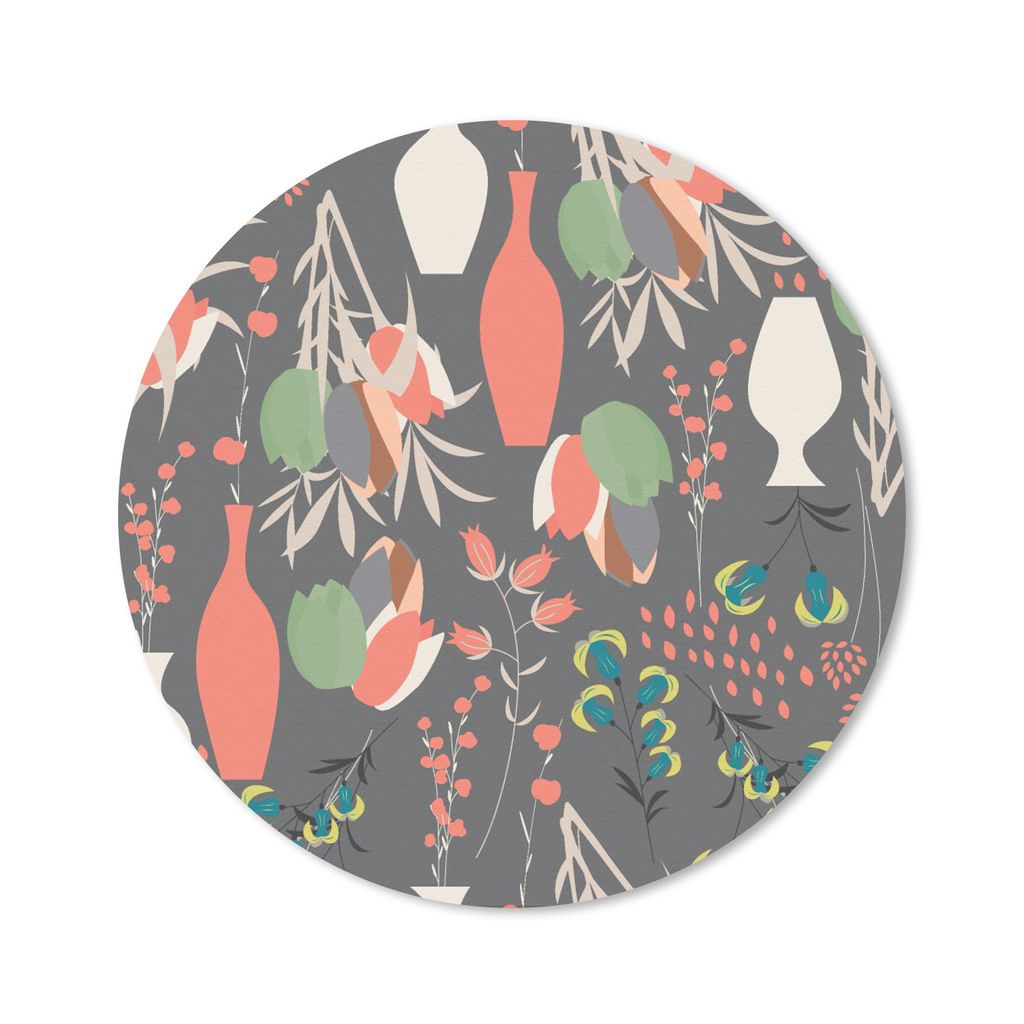 MuchoWow Mauspad Mousepad Blumenstrauß - Blumen - Muster 40x40 cm - Mousepads - Maus Mat - Pad - Mausunterlage - Schreibtisch Accessoires