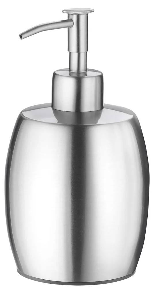 Flacon pompe savon argenté pour cuisine et bain - Décoration moderne ronde