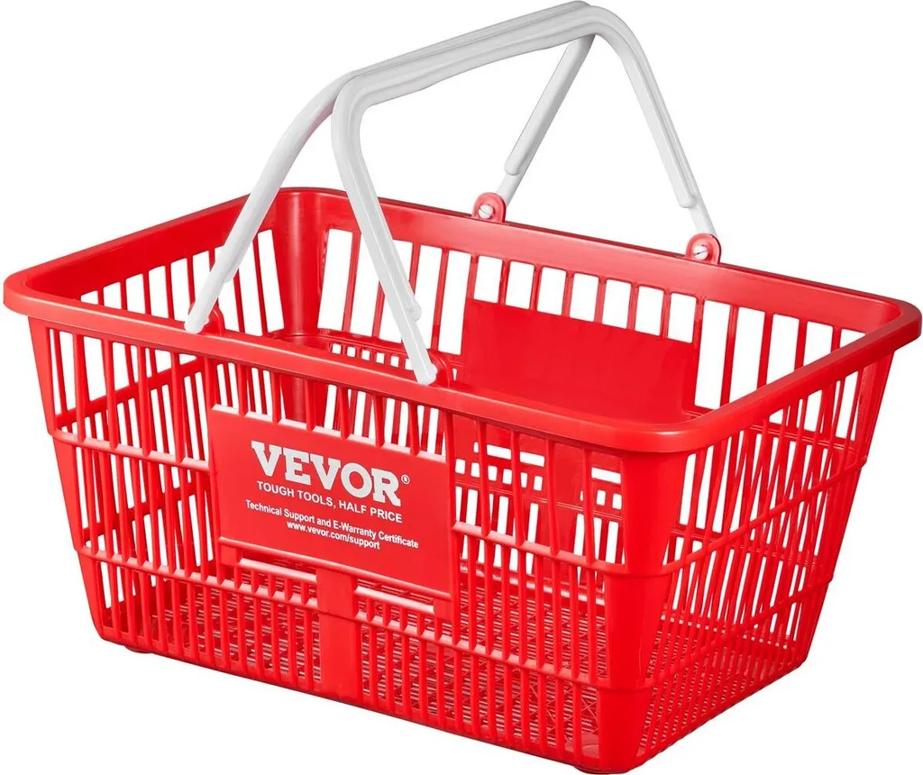 Panier Portable Rouge 21L 20 pcs - Léger avec support et poignée ergonomique