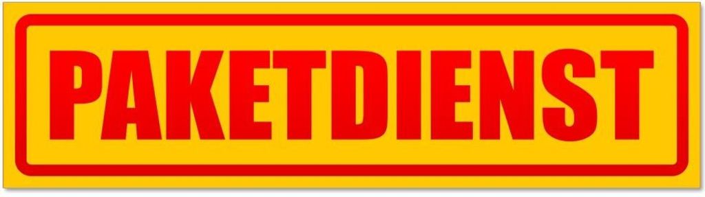 Kiwistar - Autoaufkleber - Rot - 60 x 16 cm - Paketdienst invertiert - Hinweis Aufkleber Sticker für Auto, Kfz, Fahrrad, PKW, LKW