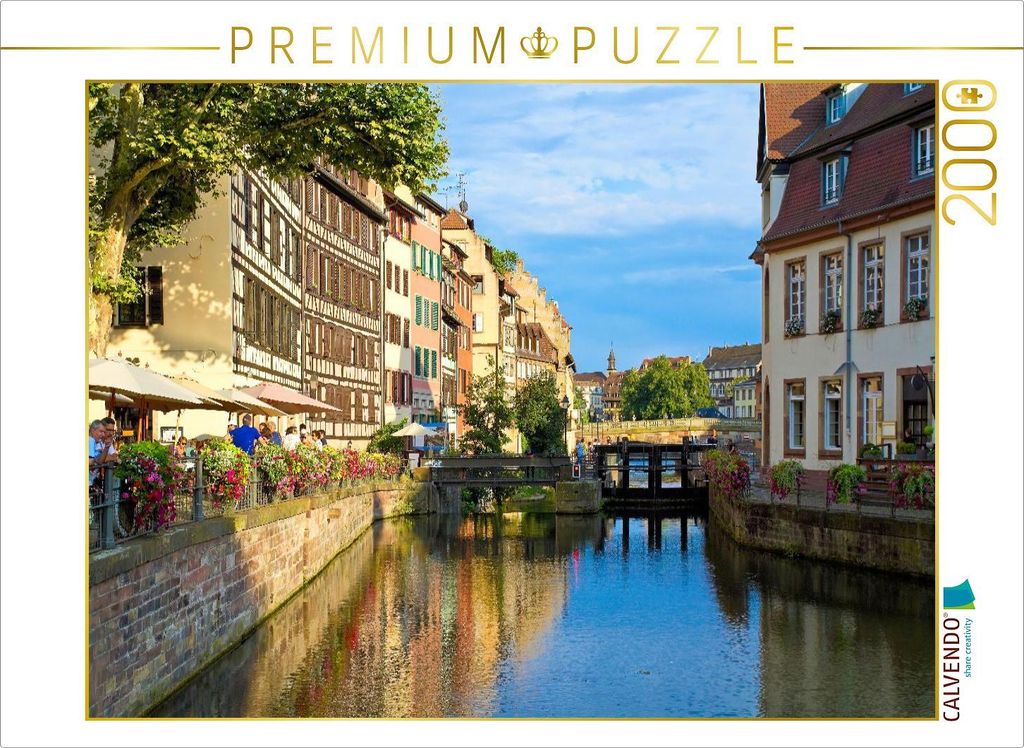 CALVENDO Puzzle Stadtviertel Petite France, Straßburg | 2000 Teile Lege-Größe 90x67cm Foto-Puzzle für glückliche Stunden