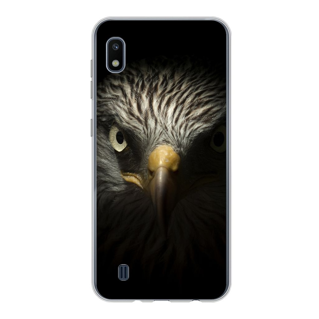MuchoWow Handyhülle Schutzhülle Hülle für Samsung Galaxy A10 Vogel - Adler - Raubvögel - Auge - Schnabel - Licht Silikon Softcase Handy Hül...