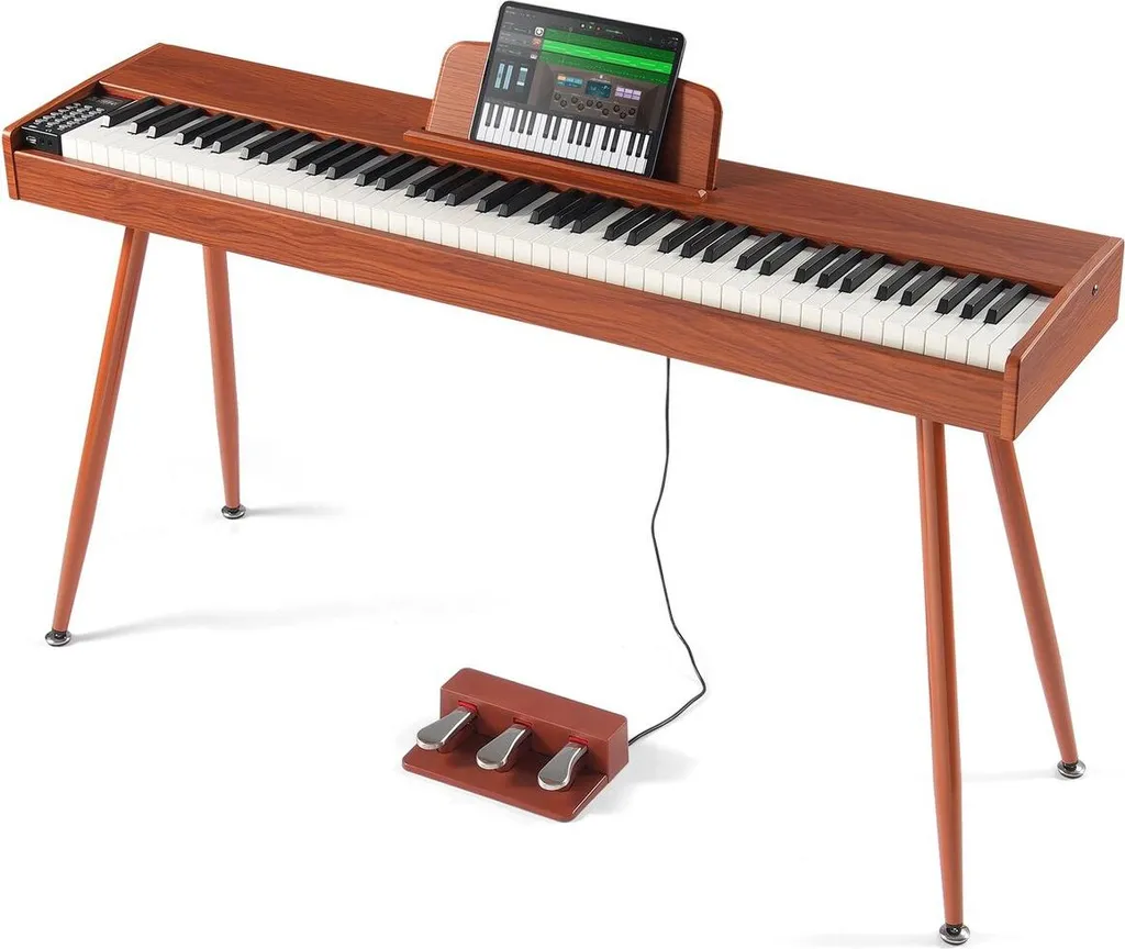 Piano numérique complet 88 touches avec toucher lourd et support stable