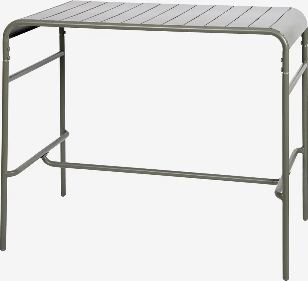 Tavolo da Pranzo Esterno 120cm Metallo Verde Kaki | 4 Posti Amelia