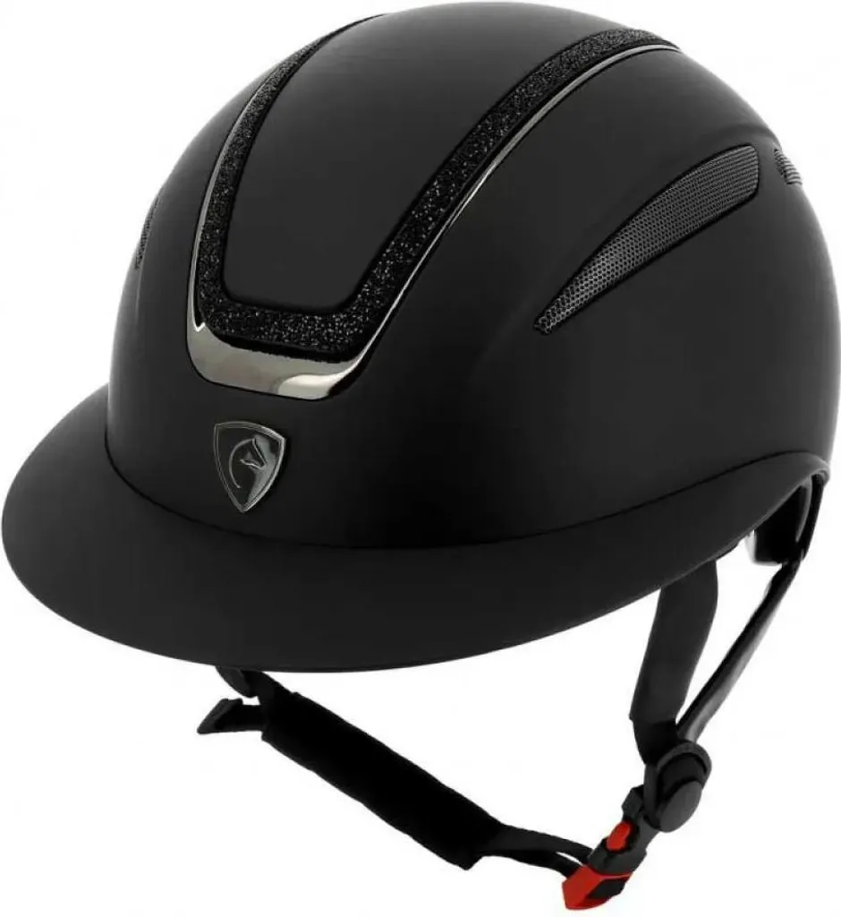 Casque Equitheme Agris Noir 56-58 cm - Protection Équitation Réglable