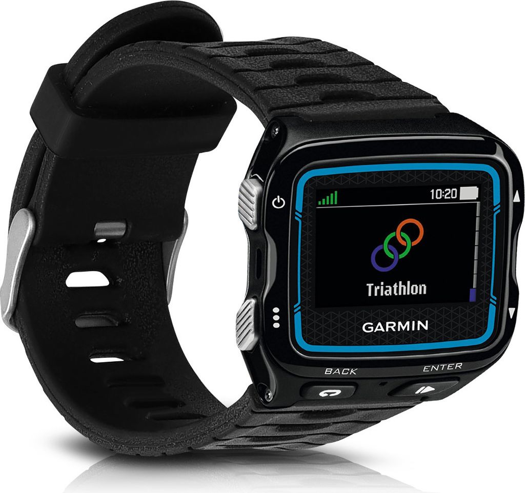 kwmobile Silikon Uhrenarmband für Garmin Forerunner 920XT Armband - Ersatzarmband für Fitnesstracker - Wechselarmband Smartwatch - Schwarz