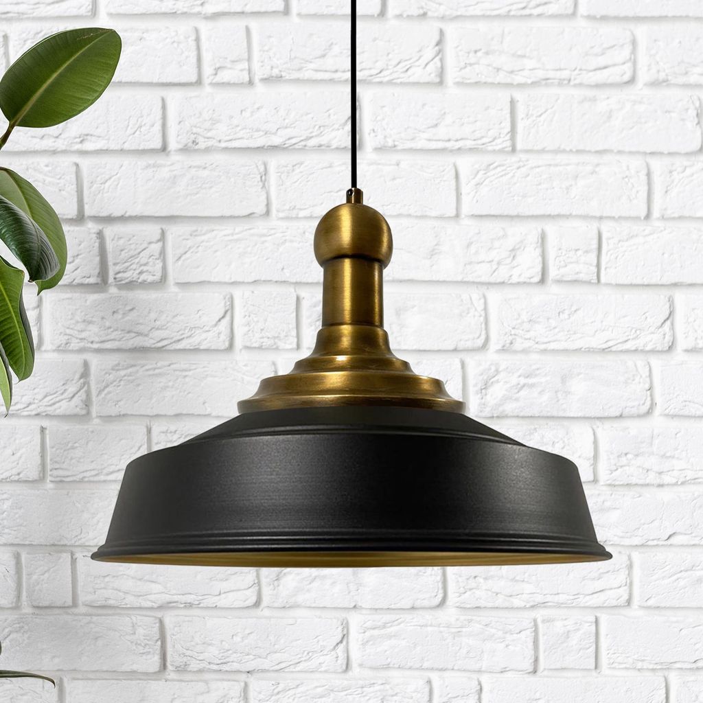 Pendelleuchte Esstisch Long-Knob Asletl Hängelampe 40 cm - Schwarz