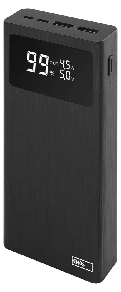 Powerbanka EMOS BetaQ 20, 20 000 mAh, 22,5 W, černá