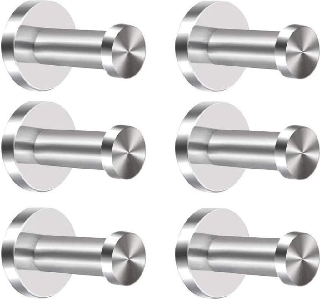 6 Stš¹ck Handtuchhaken Kleiderhaken Garderobe Haken Edelstahl Garderobenhaken Gebš¹rstet Wandhaken Bad Handtuchhalter Wandmontage Robe Hacken f...