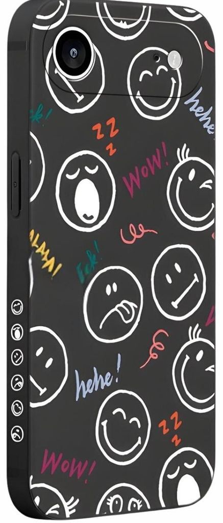 Pnakqil Smiley Schutzhülle für iPhone 17 Pro Max - Schwarz KP39894