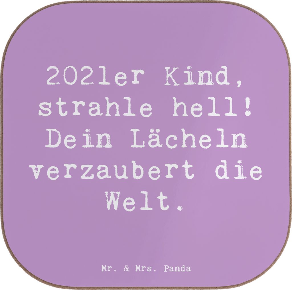 Mr. & Mrs. Panda Untersetzer für Gläser Spruch 2021 Geburtstag - Lavendeltraum - Geschenk, Baby, Geburtstagsspruch, Geboren am, Glückwunsch, Tas...