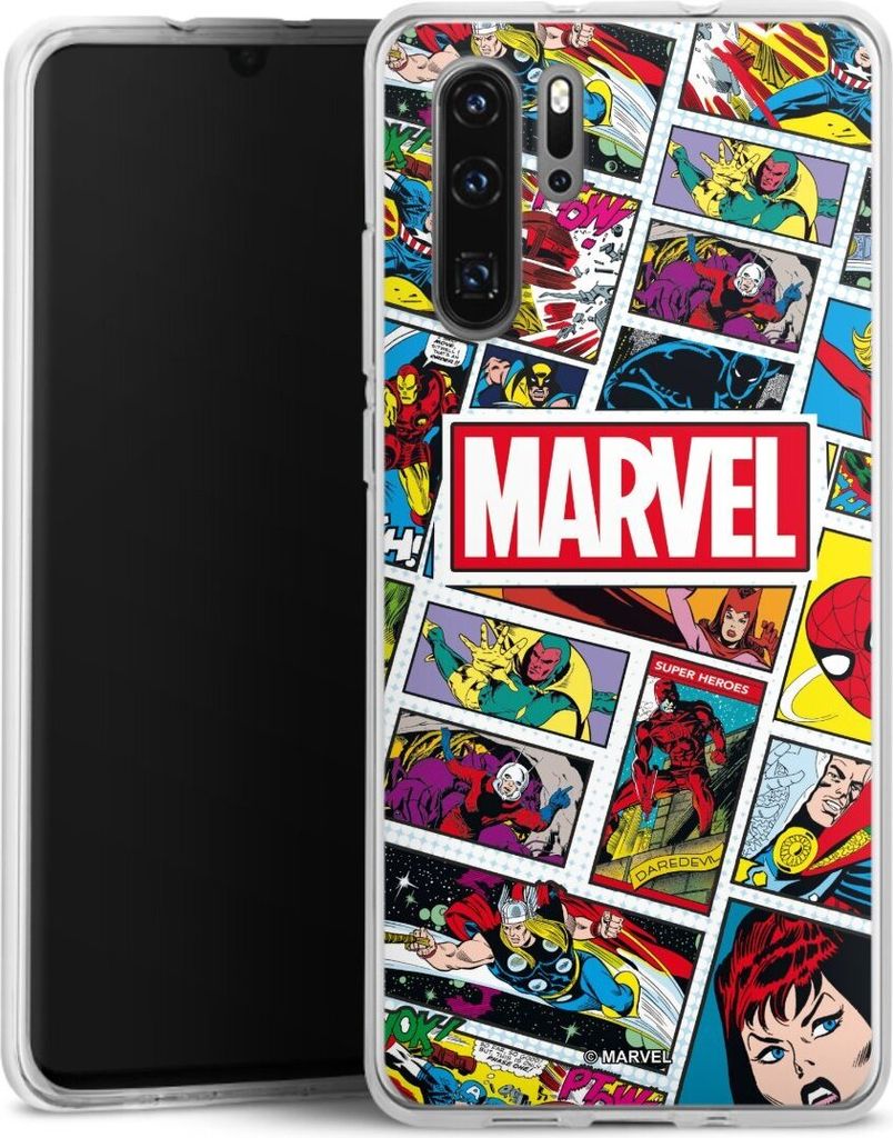 DeinDesign Handyhülle für Huawei P30 Pro New Edition Silikon Hülle Case Smartphone Schutzhülle Comic Muster Marvel