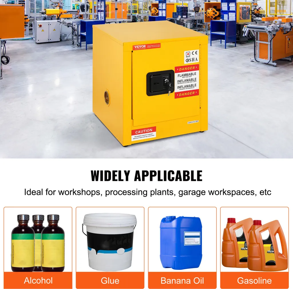 Armoire de sécurité 11 gallons pour laboratoire et stockage chimique - 7