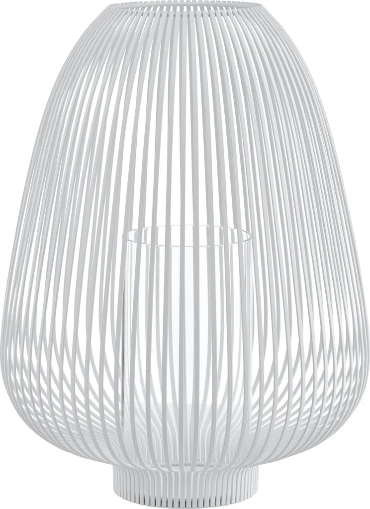 lanterna blomus LYVA con cilindro di vetro bianco in diverse misure, Selezione:Lanterna LYVA - Misura L