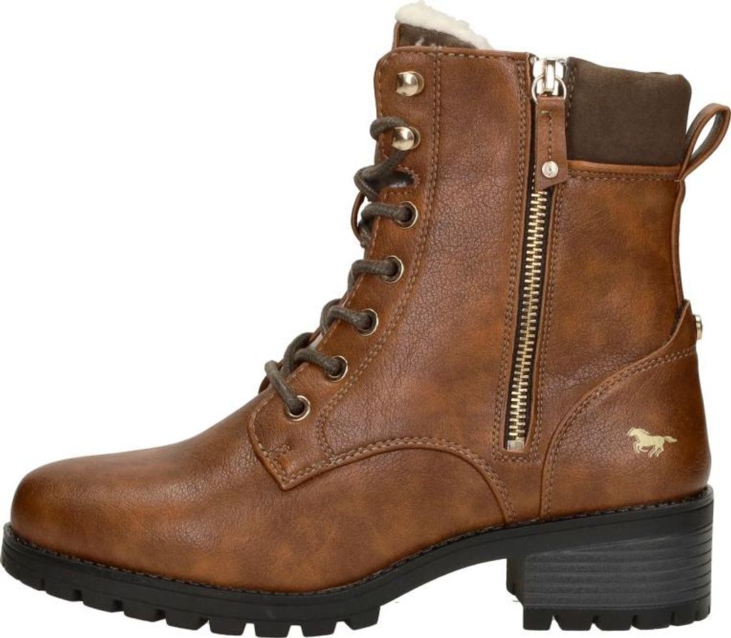 Mustang Veterschoenen Hoog  Veterschoenen Hoog - Cognac - Image du produit 