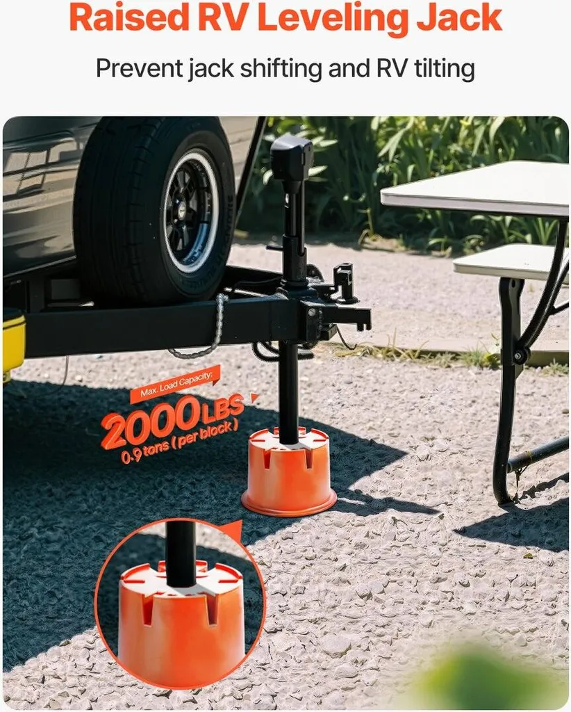 Stabilisateur camping-car 6 cales réglables 8 po pour nivellement