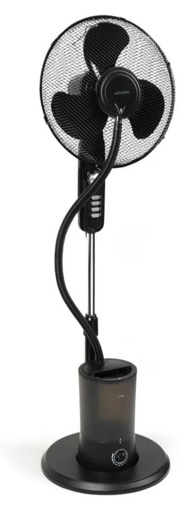 Ventilateur sur pied puissant 85W Scholtes noir 40cm avec trois vitesses