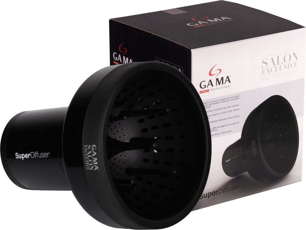 Gama Av11.600 Diffusor Gross Universal Für Lockiges Gewelltes Haar Schwarz
