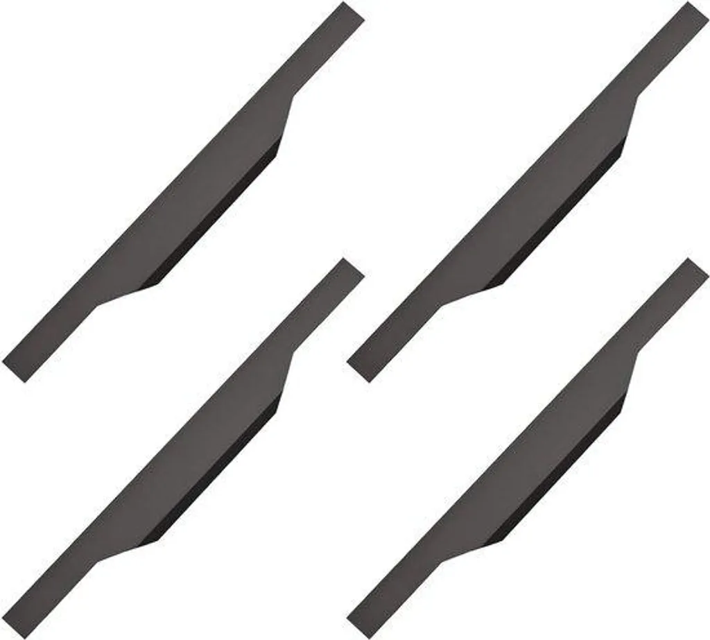 Poignées pour cuisine noir mat lot de 4 en aluminium pour rénovation meuble