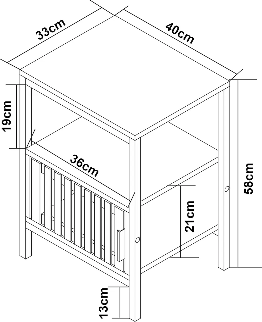 Table de chevet stable et compacte pour optimiser le rangement de lit