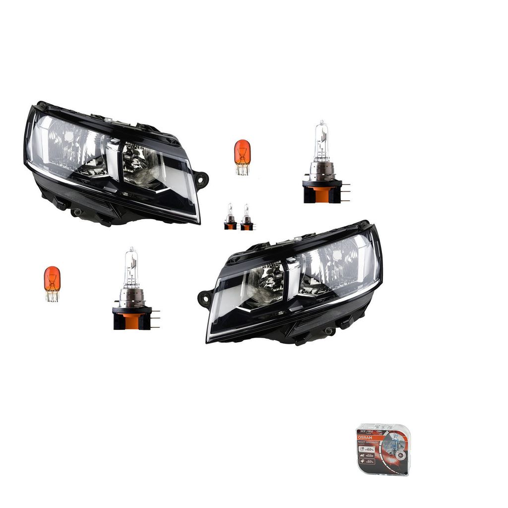 Johns, Scheinwerfer L R Set + Osram Night Breaker Laser passend für VW Transporter T6 7L1941005B 7L1941006B