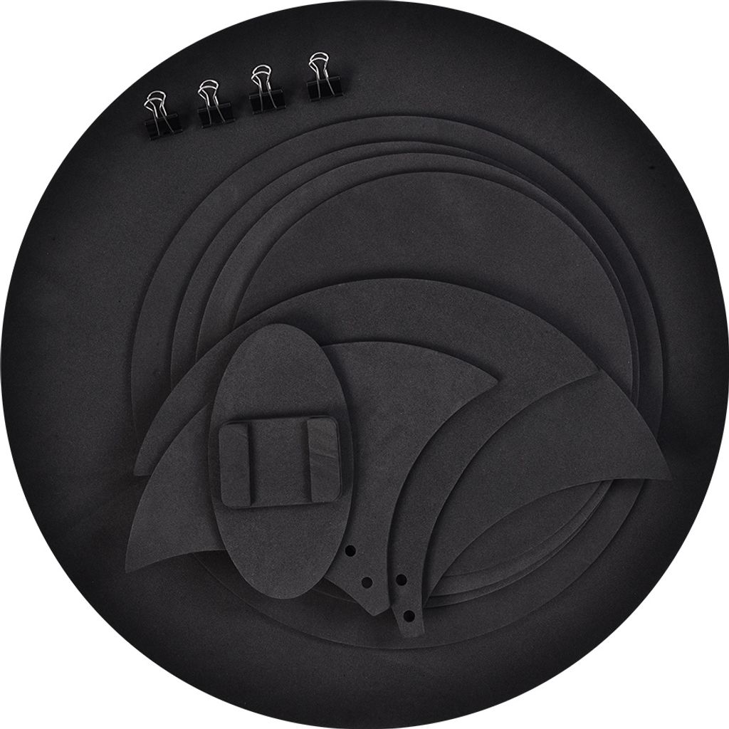 10pcs Mute Silencer Drumming Praxis Pad Bass Drums Quiet Sound aus schwarz