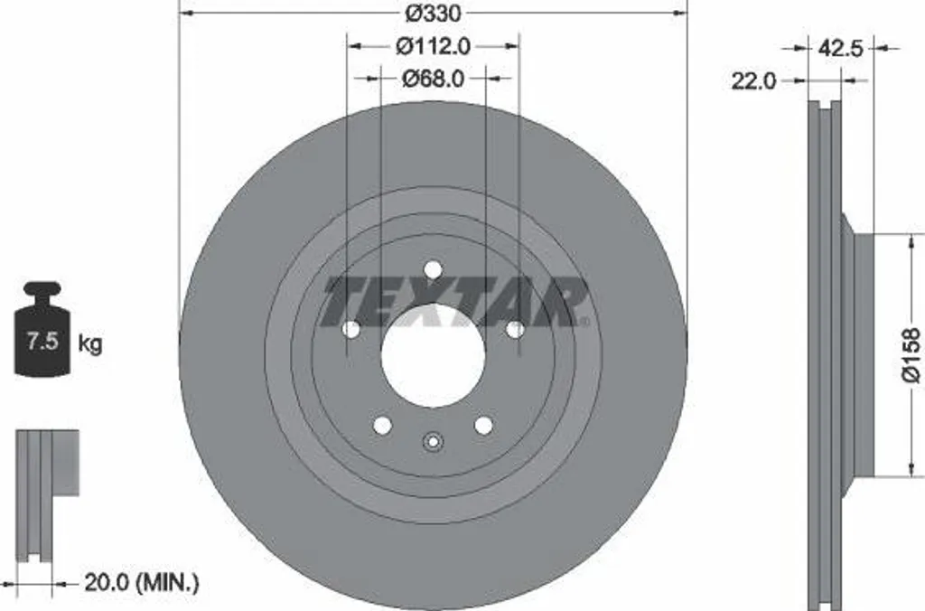 Disque de frein Textar 4F0615601B : fini les vibrations sur Audi A6 4F