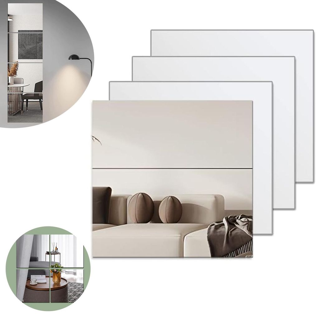 Vollständige Acrylspiegel-Aufkleber für Wände, 4 Stück Produktbild 