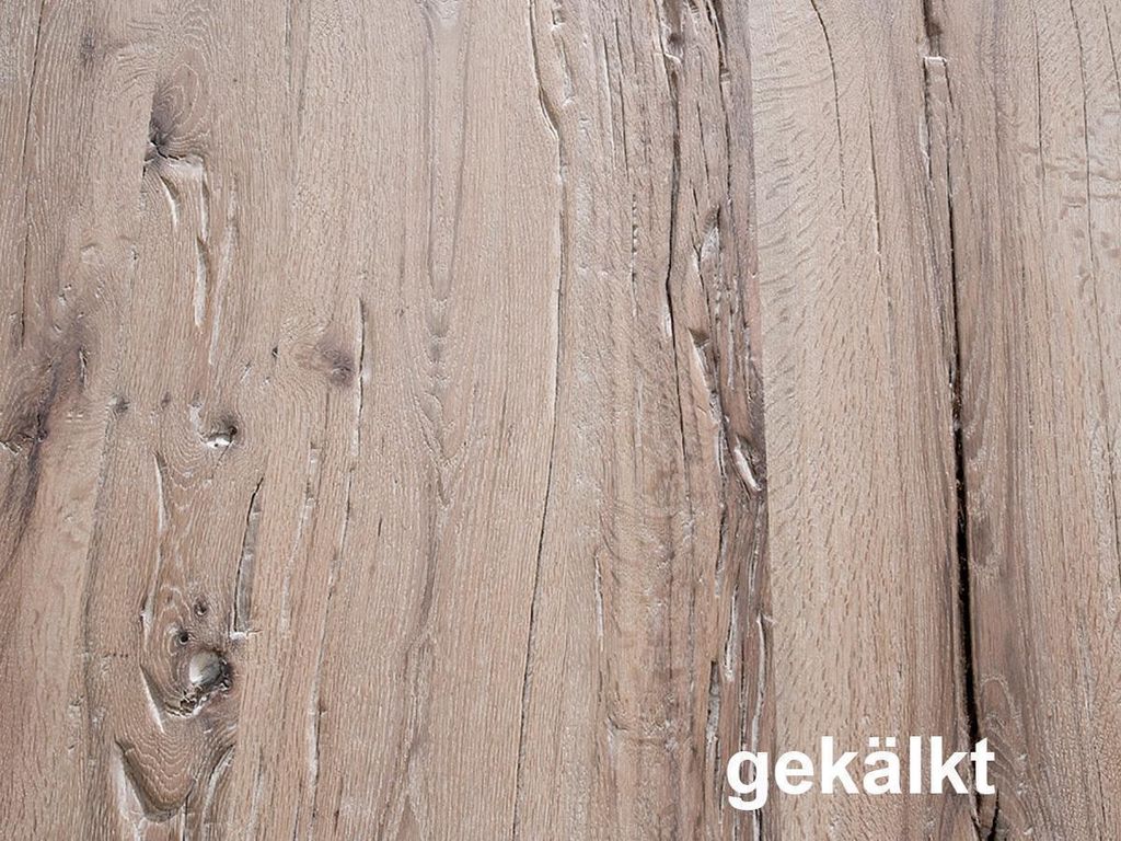 Esszimmertisch Küchentisch Esstisch Massivholztisch Tisch "Castello I" 180x100 cm Eiche/gekälkt