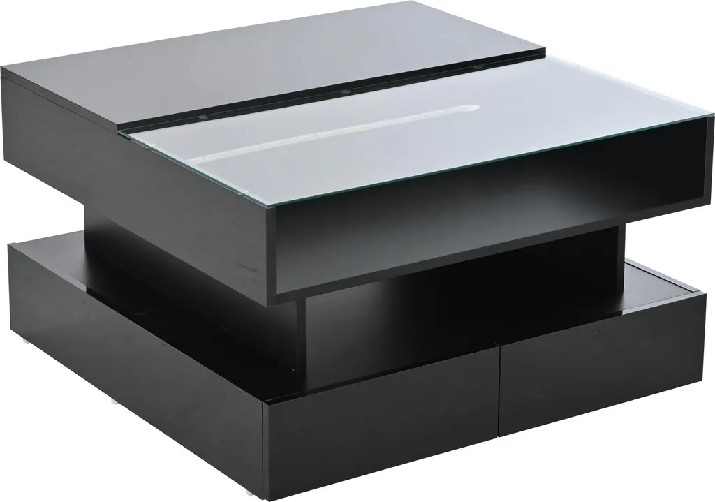 Table Basse Relevable de Salon pour Dîner et Télétravail avec LED - 8