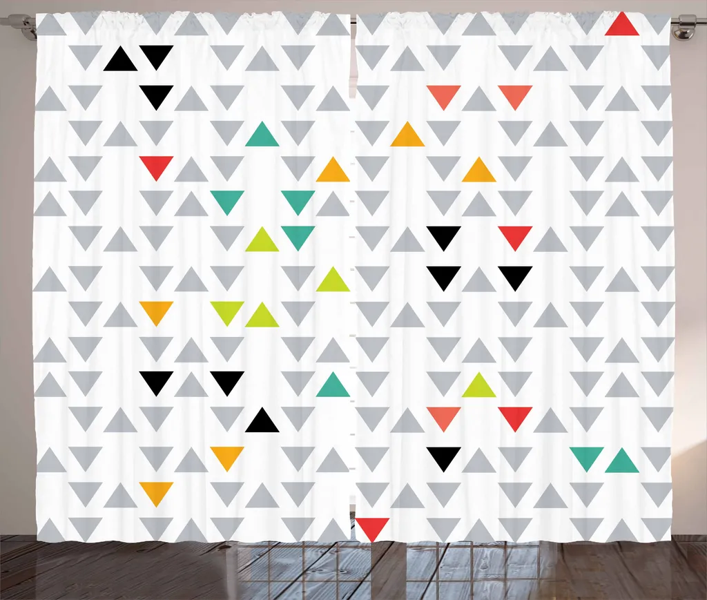 Tenda Multicolore ABAKUHAUS 280x175 cm - Stile Geometrico Moderno