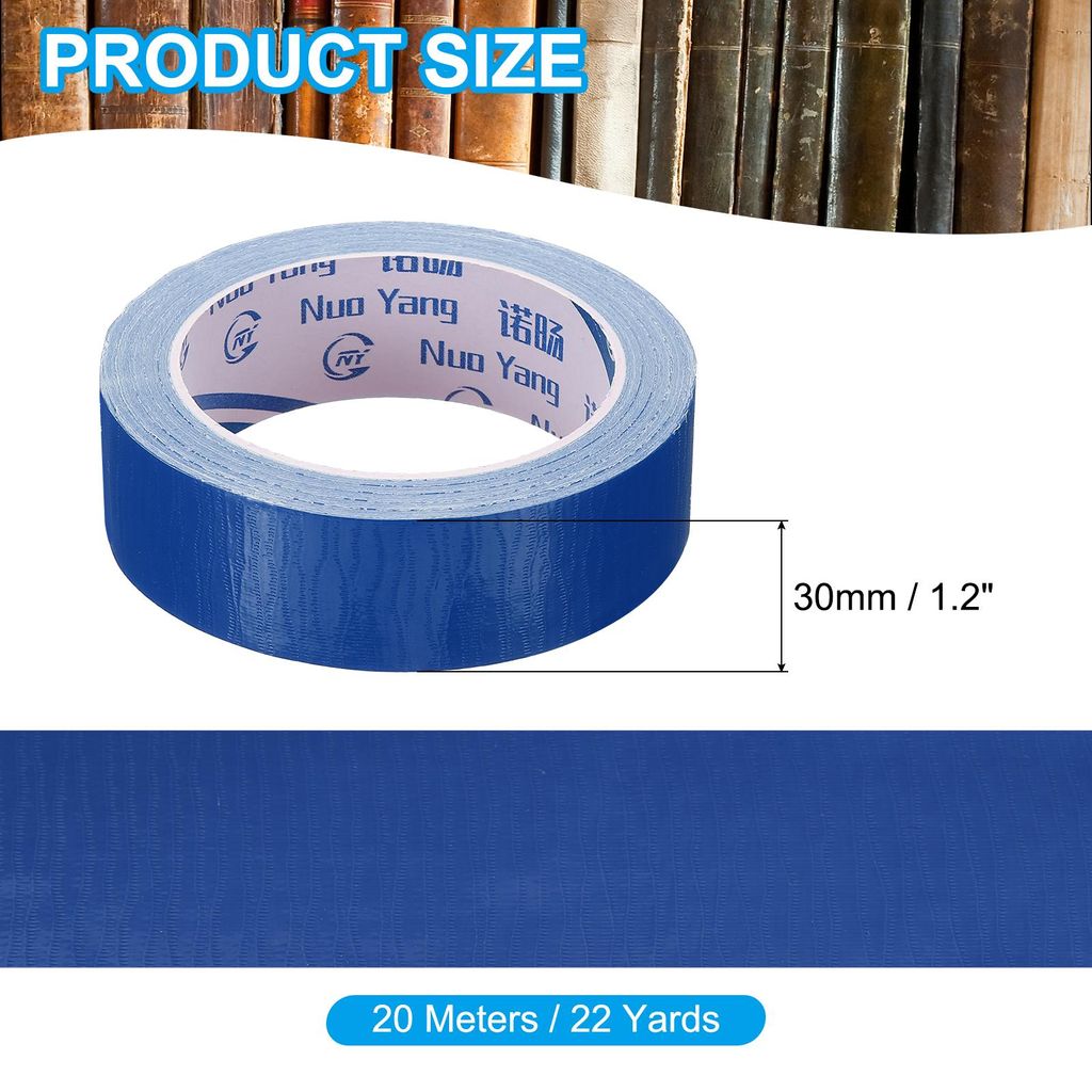 Gewebeband, 30 mm x 20 m Gewebeklebeband, Panzertape Wasserfest, Reparaturband, Panzerband, Blau Buchbindungsband, Selbstklebend zur Reparatur, Bš...