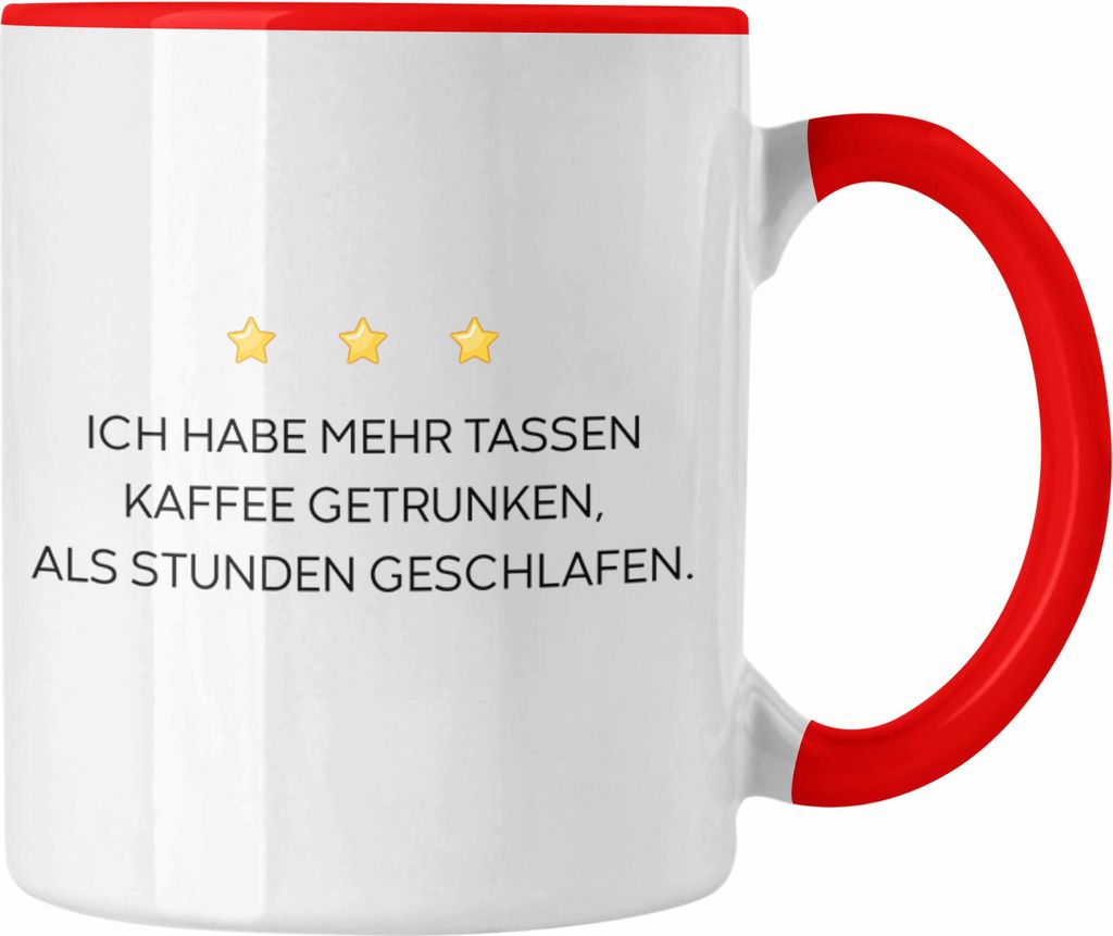 Trendation - Lustige Tasse mit Spruch für Frauen Männer Arbeit Büro Lustig Tassen Becher mit Sprüchen Kollegin Geschenk Sarkasmus Kaffee (Rot)