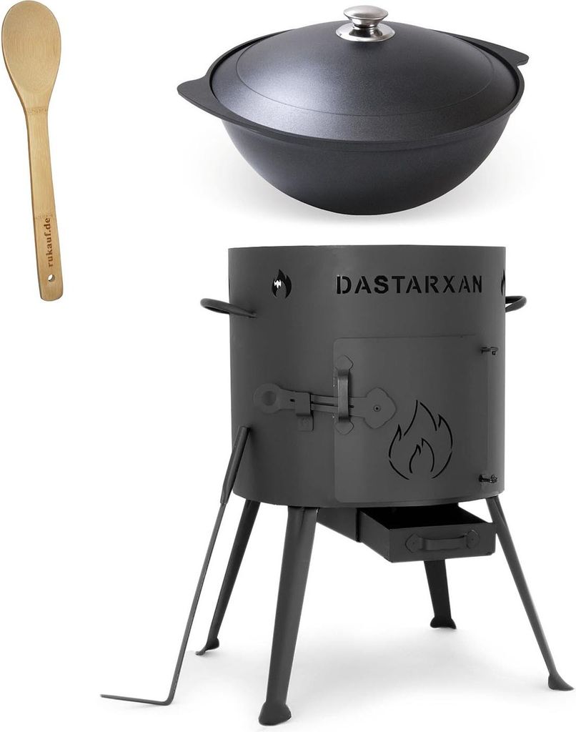 Set Utschak, 37 cm + 9 Liter ANTIHAFT Kasan Kazan aus ALU + Produktbild 
