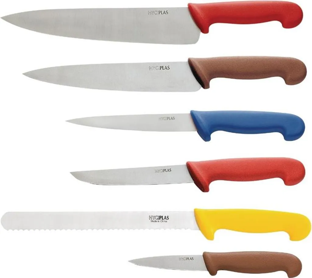 Set Coltelli Hygiplas 7 Pezzi Codice Colore | Kit Professionale HACCP - 8