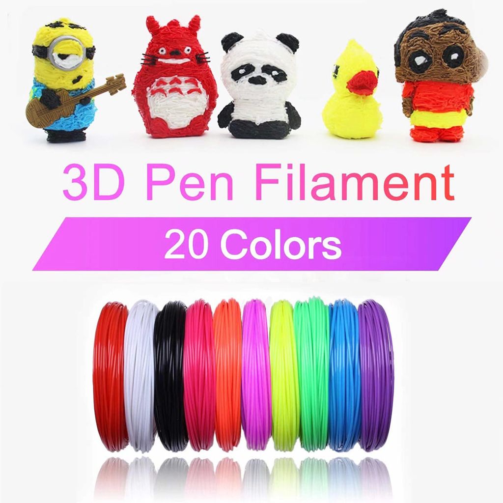 100M 3D Drucker FILAMENT 1.75mm für 3D Stift PLA 10 Farben 3D-Pen Starterset Set 