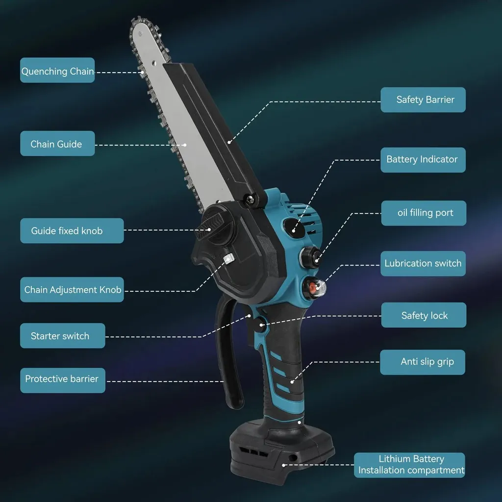 Tronçonneuse Brushless 20 cm avec batterie - Performance de coupe Pro - 9