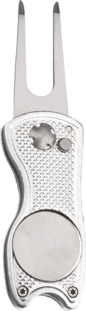 Golf-Grüngabel mit magnetischer Saugfunktion, kompakte Größe, tragbarer magnetischer Putt-Ausrichtungs-Ballmarker, faltbares Golf-Divot-Reparatu...