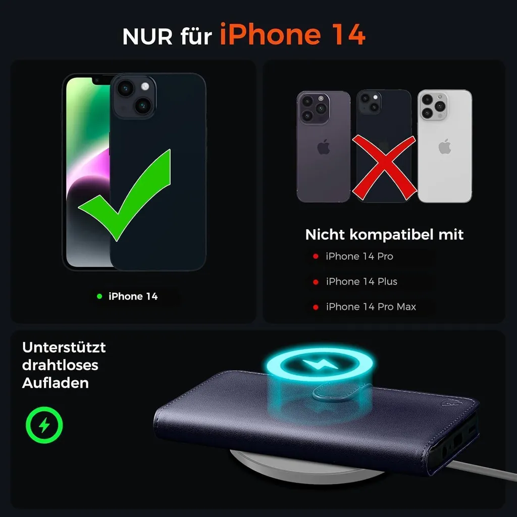 Custodia Armatura iPhone 14 EASDNB Blu - Vetro e RFID Blocker - 7