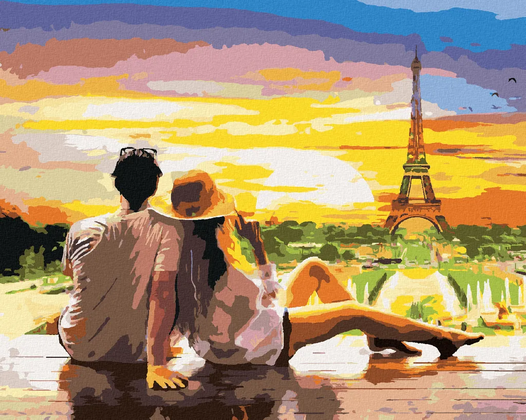 Zuty Diamond Painting Parigi Torre Eiffel 40x50 cm con Telaio in Legno