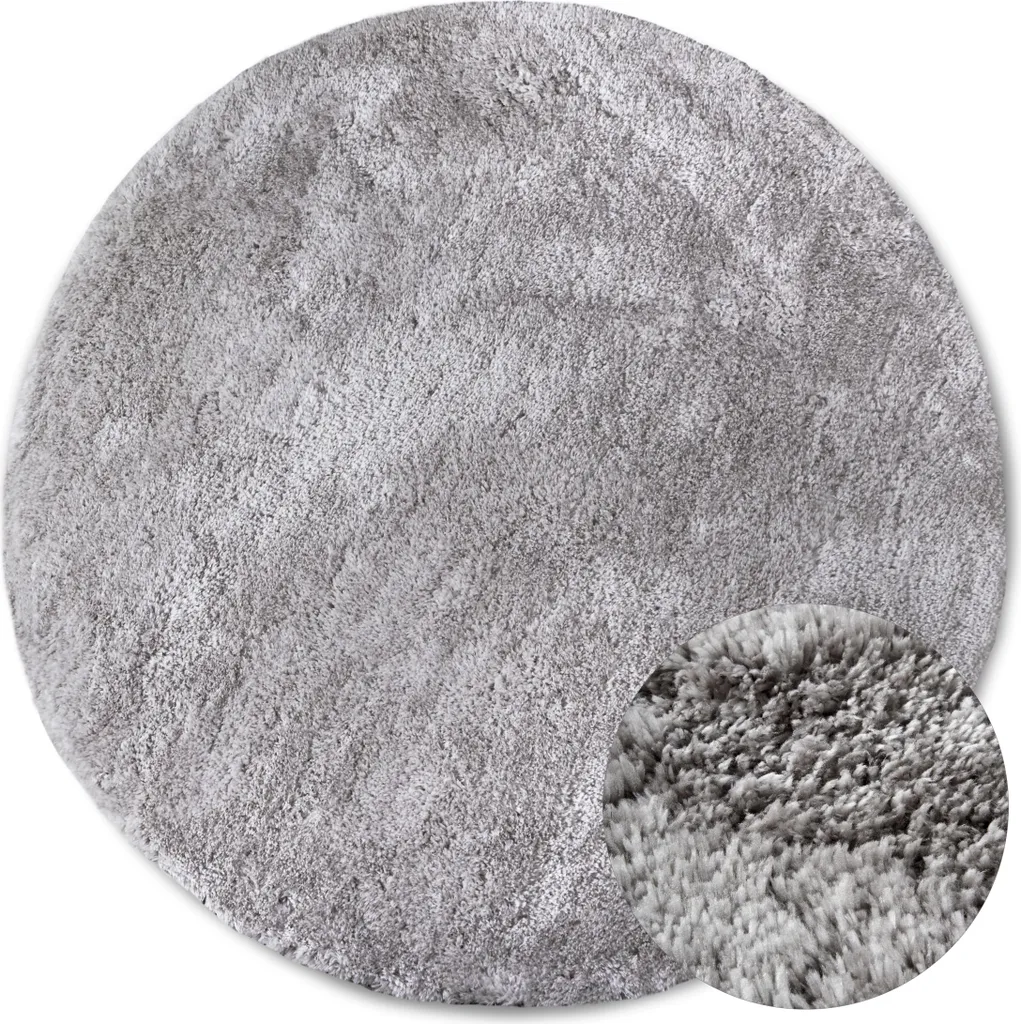 Tapis cercle gris Myk 106113 160 cm : fini les sols froids et bruyants