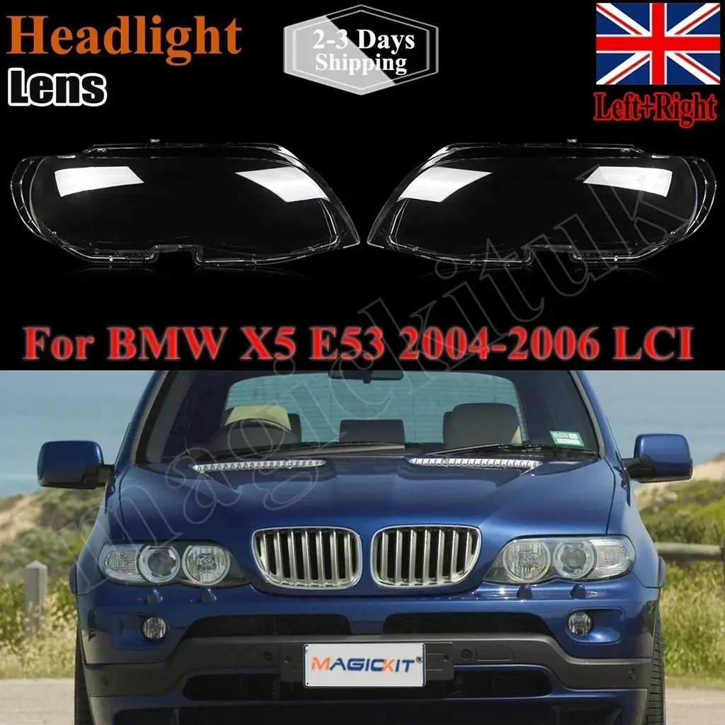 Lentille de phare en verre transparent ABS durable pour auto 2004-2006