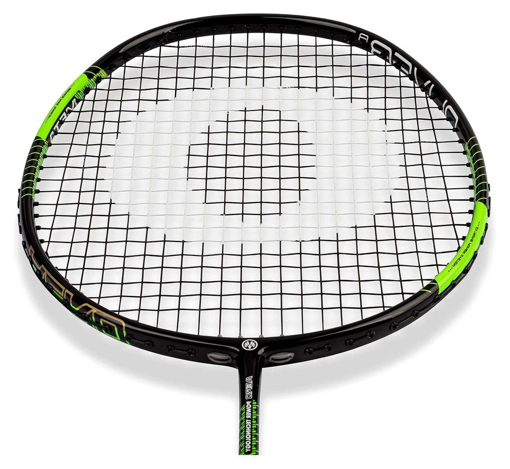 Badmintonschläger Meta X90 aus Carbon in schwarz-grün, geeignet für Einsteiger und Freizeitspieler