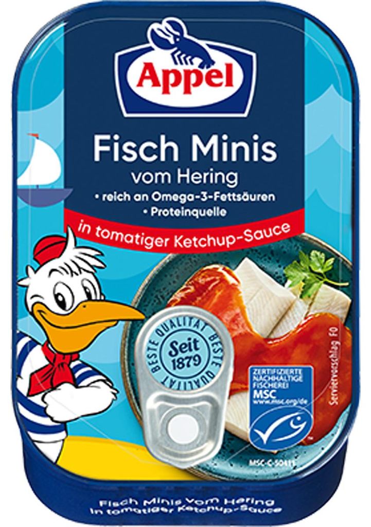 Appel Fish Minis Filety śledziowe w sosie pomidorowym z Zdjęcie produktu 