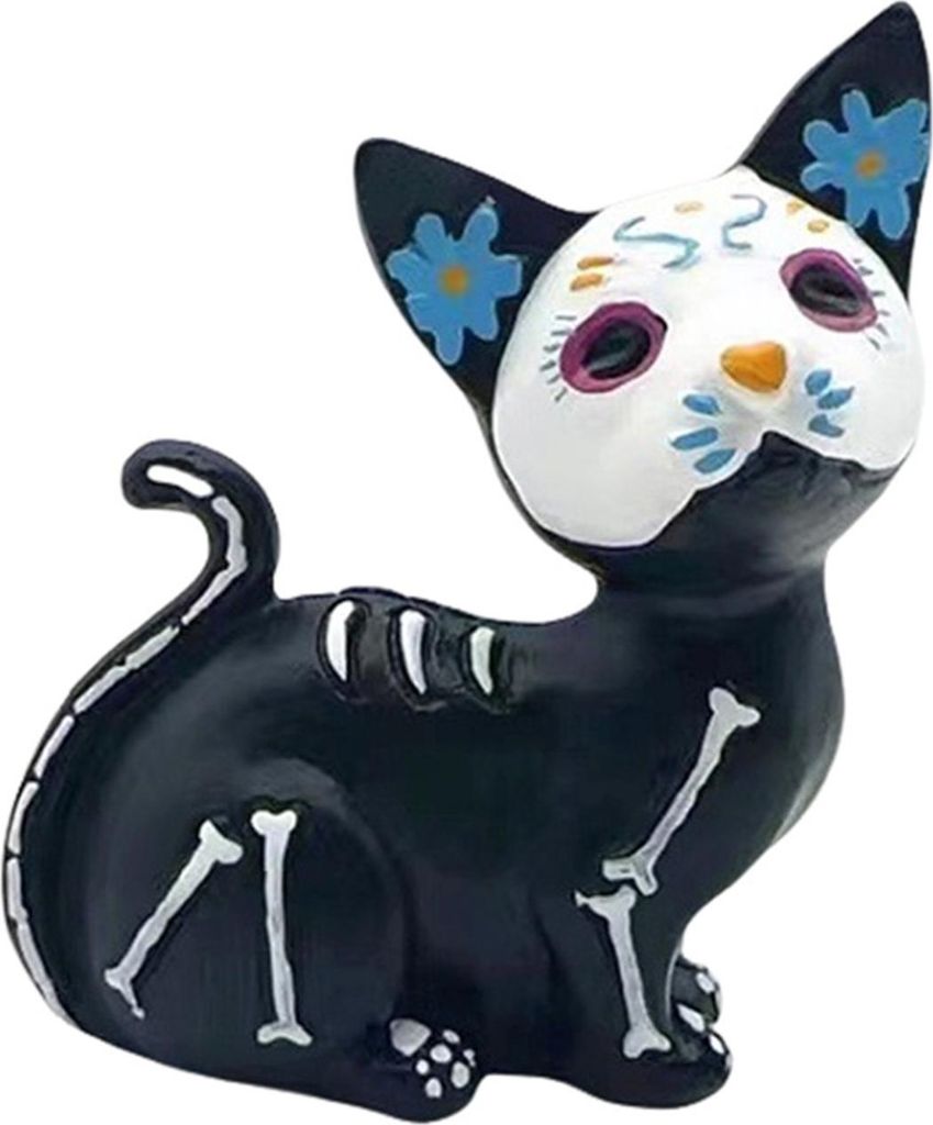 Halloween Hund Katze Ornament Spukhaus Dekoration Geist Tier Skulptur Harz Handwerk Schädel Skulptur Home Desktop Decor
