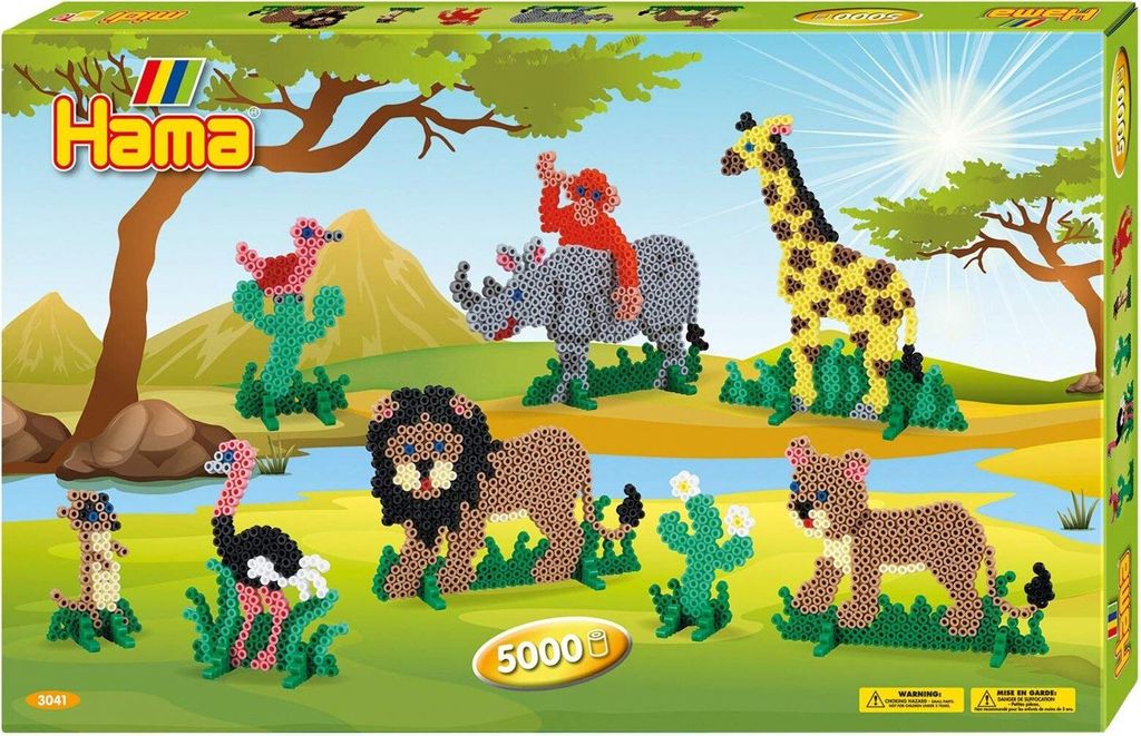 Hama 3041 Zažehľovacie korálky midi "Safari", darčekové Obrázok produktu 