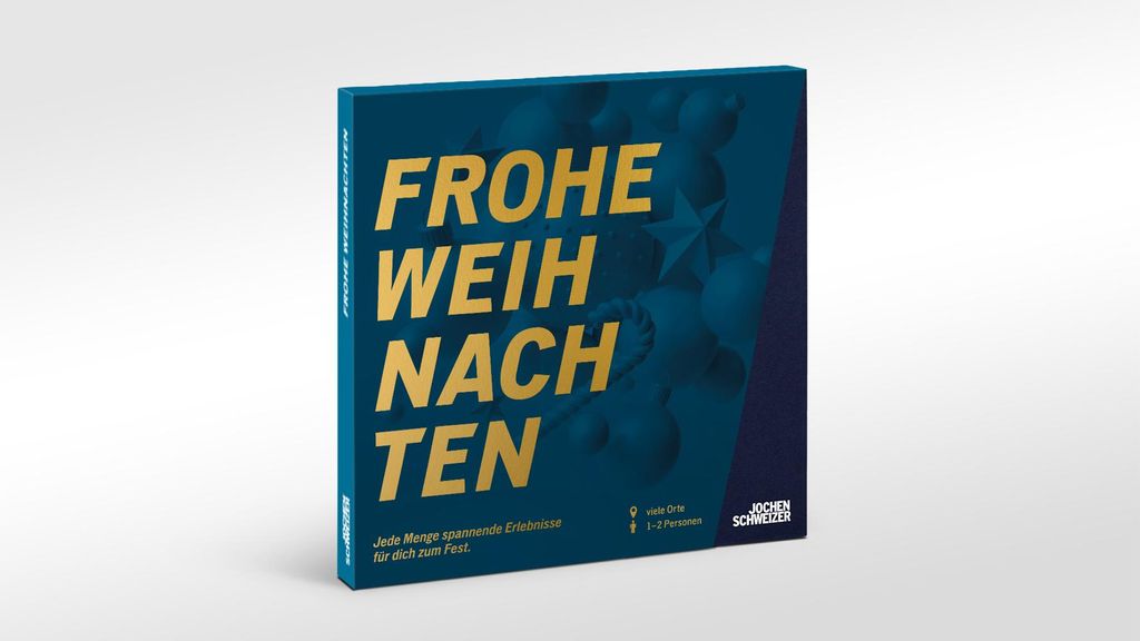 Jochen Schweizer Geschenkbox Weihnachten für Zwei; Erlebnis verschenken oder selbst erleben;