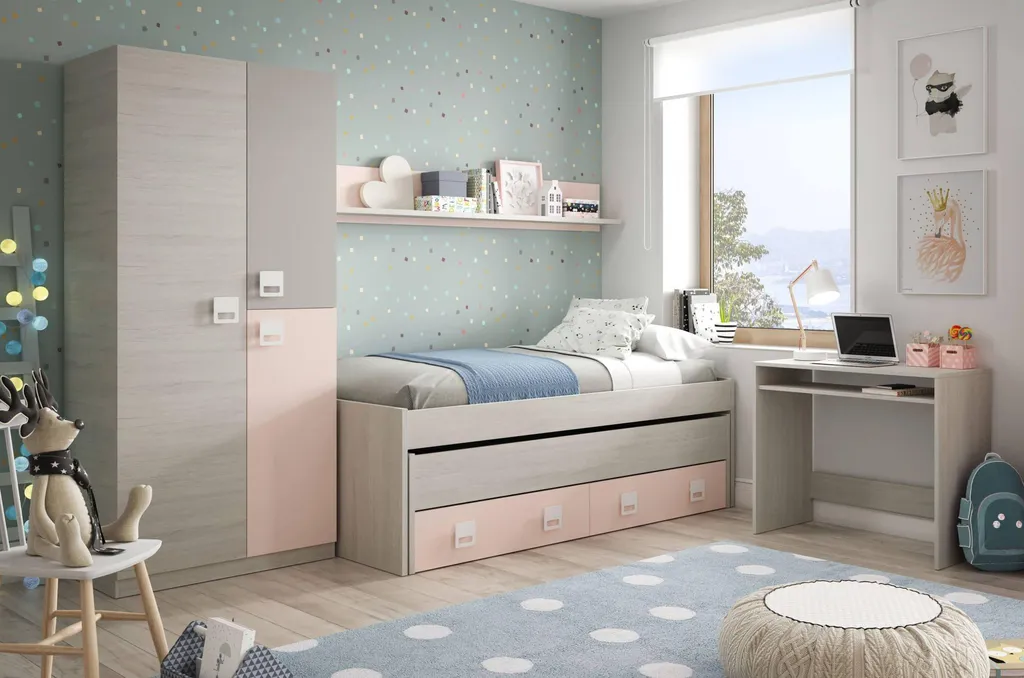 Lit enfant Asi blanc : fini le désordre avec ses rangements malins