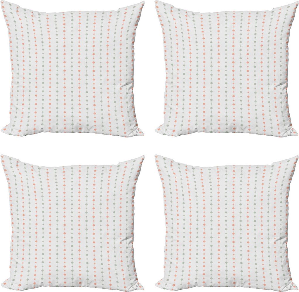 ABAKUHAUS Abstrakt Kissenbezug Set (4 Stück), Einfache moderne Kreis-Linien, Moderner Doppelseitiger Digitaldruck, 45 cm x 45 cm, Pale Sage Grüne...