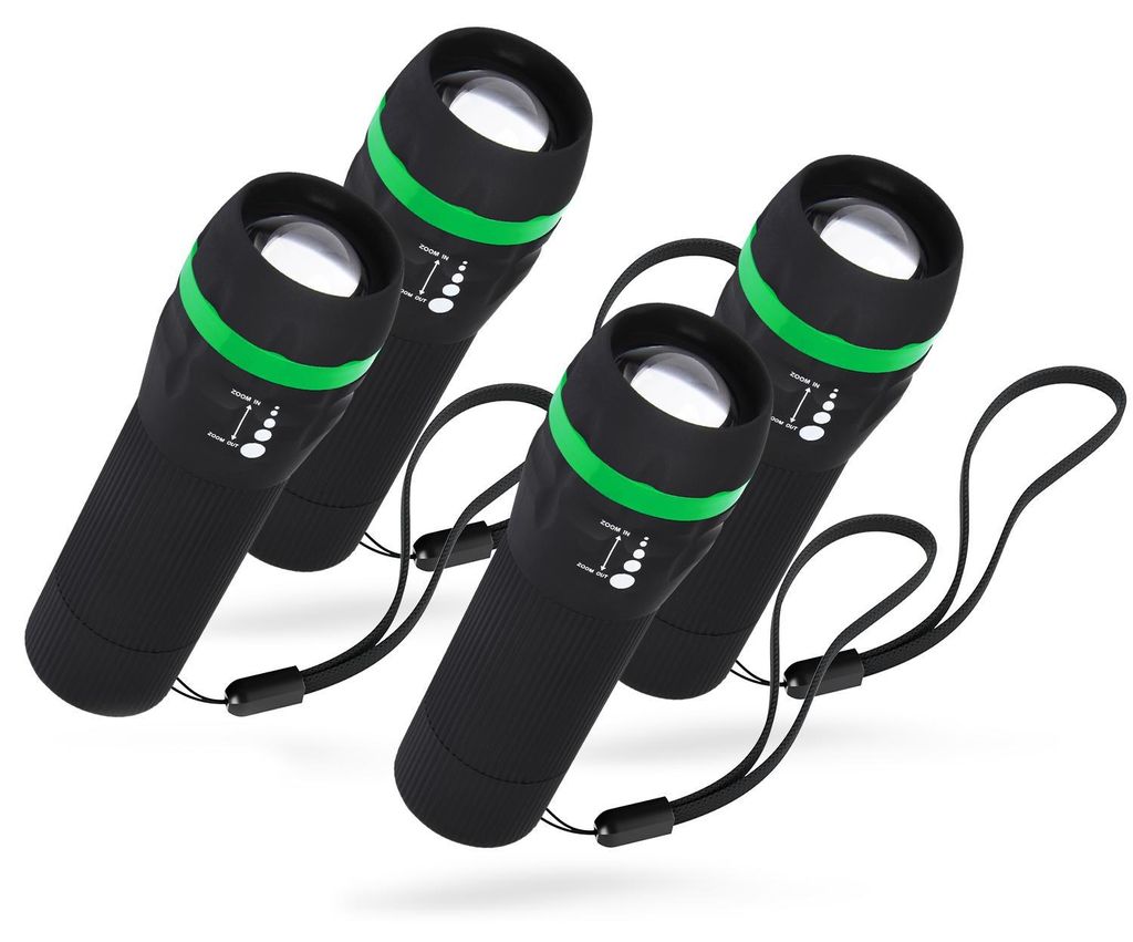 ABSINA 4x LED Taschenlampe Kinder klein & hell - Mini Produktbild 